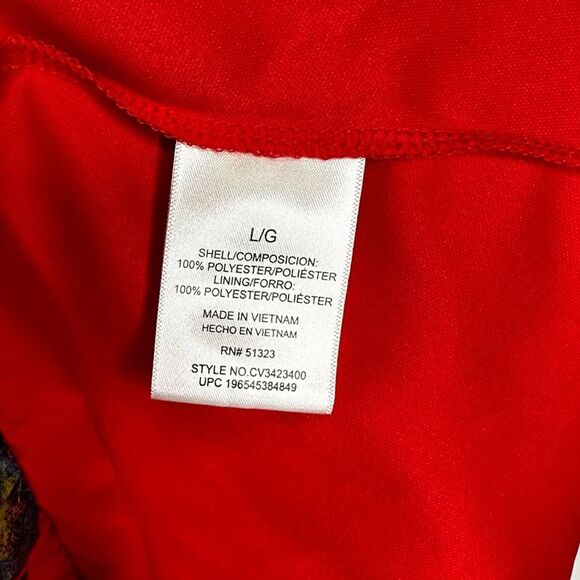 Vince Camuto Red Floral Pleated Maxi Skirt Large Whimsy Feminine - Picture 6 of 7